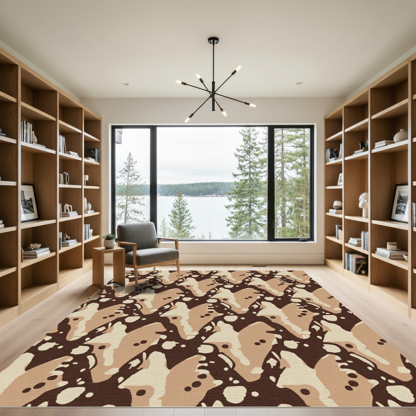 Desert Camo Abstract Patchwork Rug