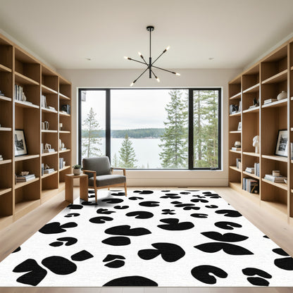 Black White Spotty Ochre Rug
