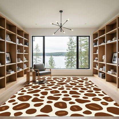 Brown Spotted Animal Hide Rug