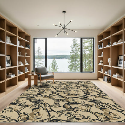 Desert Camouflage Abstract Pattern Rug