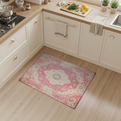 Pink Floral Vintage No. 123 Area Rug
