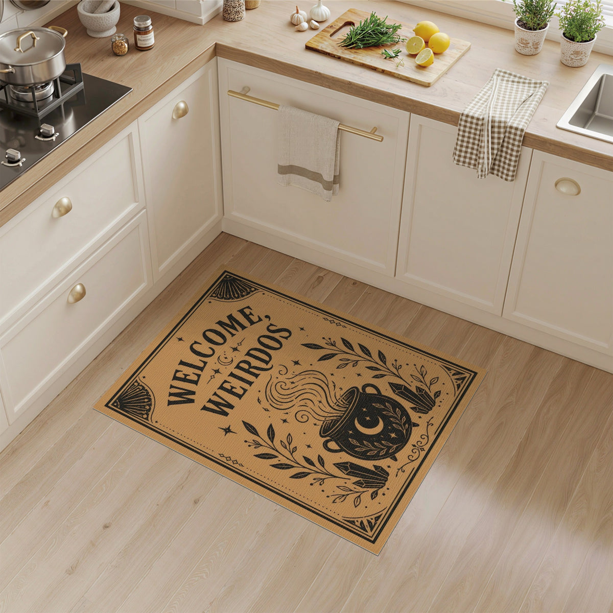 Welcome Weirdos Cauldron Area Rug