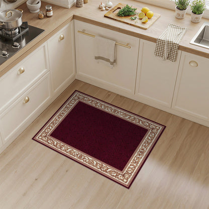 Luxurious Red Persian Area Rug with Ornate Border