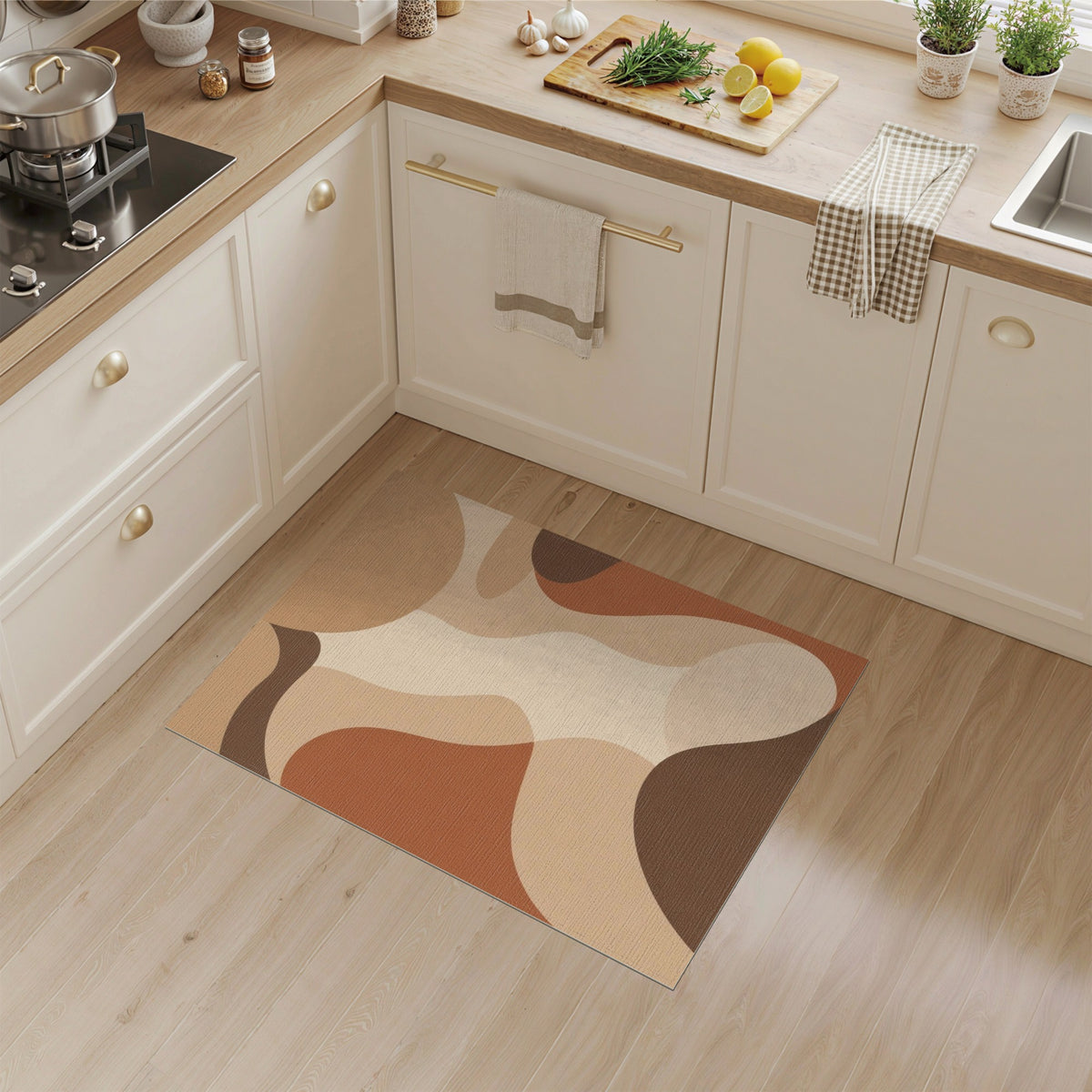 Abstract Area Brown and Tan Abstract Brown Tan Area Rug