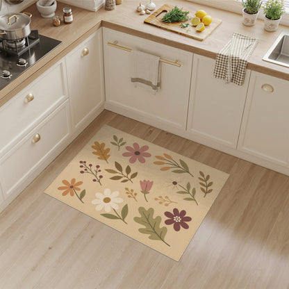 Earthy Floral Vintage Area Rug