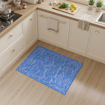 Blue Wave Abstract No. 17 Area Rug