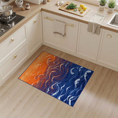 Swirling Ocean Wave Area Rug
