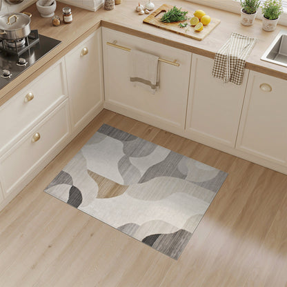 Abstract Area Beige and Neutral Abstract Neutral Wave Area Rug