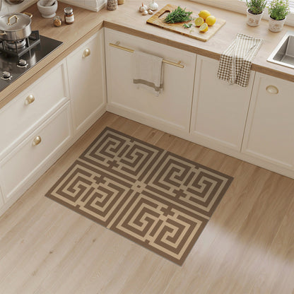 Geometric Brown Area Rug