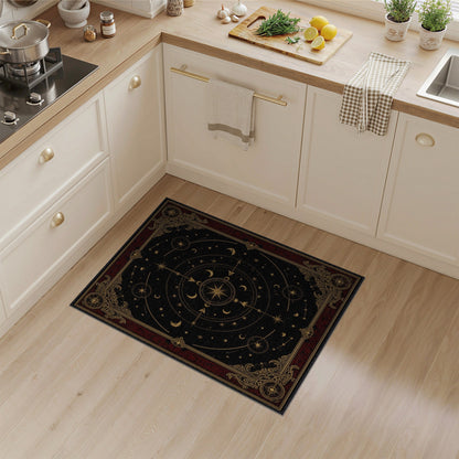 Celestial Gold Star Map Area Rug
