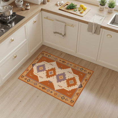 Southwestern Orange Geometric Area Rug