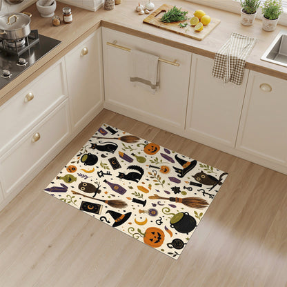 Spooky Halloween Witchcraft Area Rug