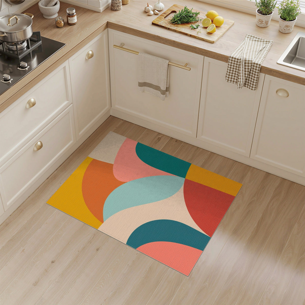Vibrant Abstract Multi-Color and Patterns Area Rug