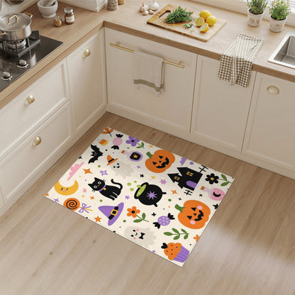 Multi-color and Patterns Halloween Cartoon Kids Area Rug