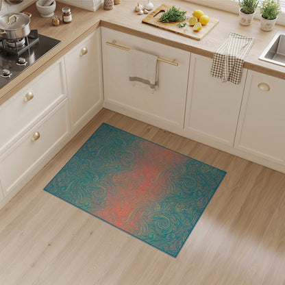 Boho Chic Paisley Swirl Area Rug