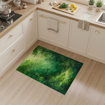 Verdant Forest Stream Area Rug