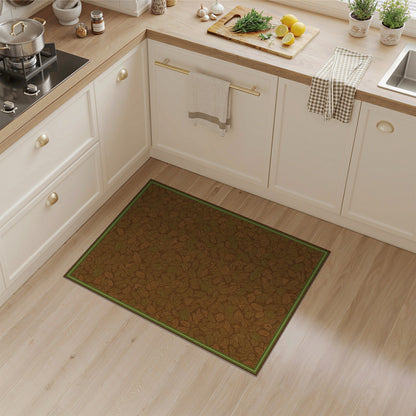 Brown Leaf and Berry Botanical Area Rug