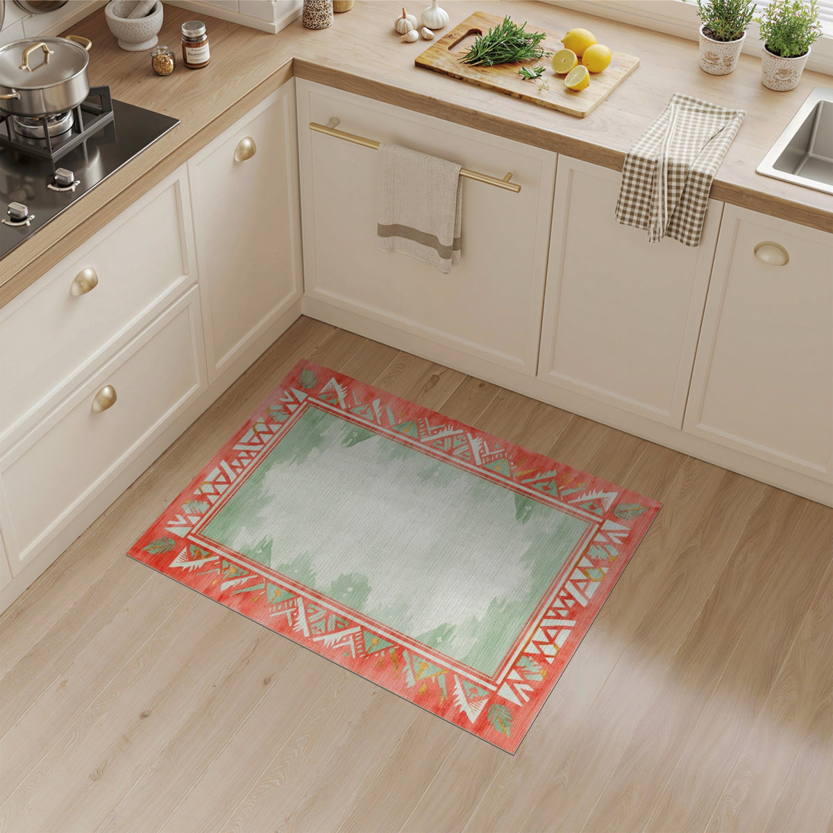Red Heritage Tribal Area Rug