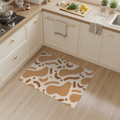Organic Brown Abstract Area Rug