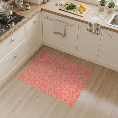 Orange Animal Silhouette Kids Area Rug