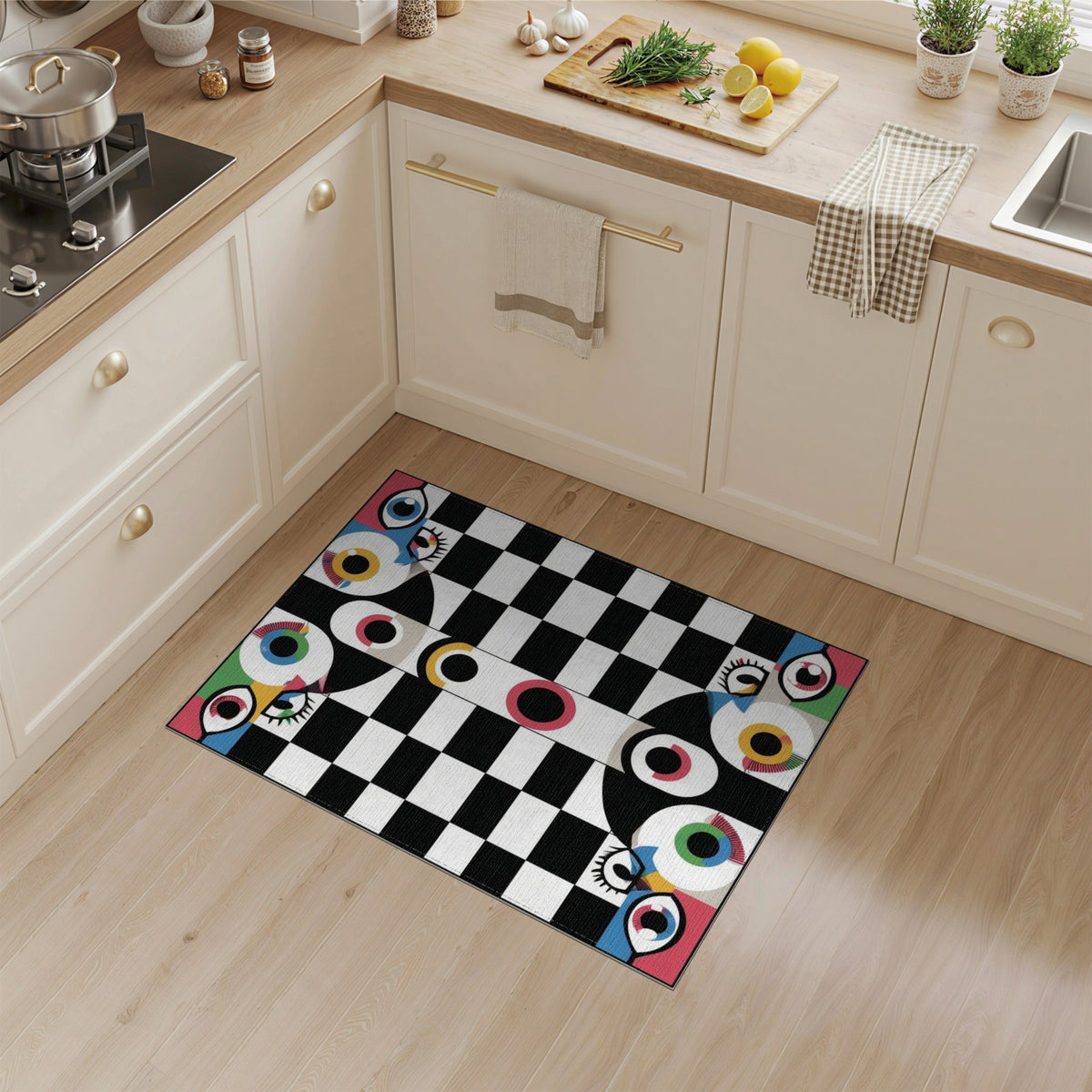 Vibrant Eye Geometric Area Rug