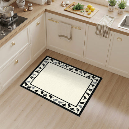 Ghost Border Kids Cartoon Area Rug