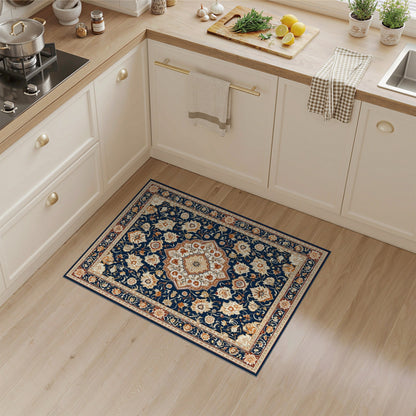 Medallion Navy Persian Floral Medallion Area Rug