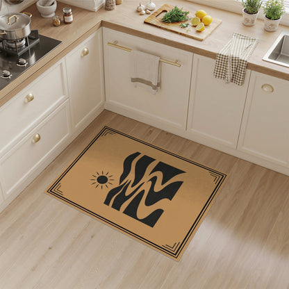 Southwestern Sun Waves Brown Area Rug