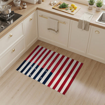 Multi-color and Patterns American Flag Washable Area Rug