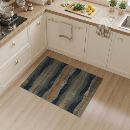 Distressed Vintage Wave Area Rug