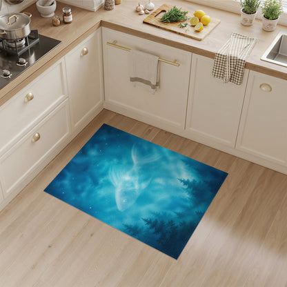 Mystical Fish Starry Night Blue Area Rug