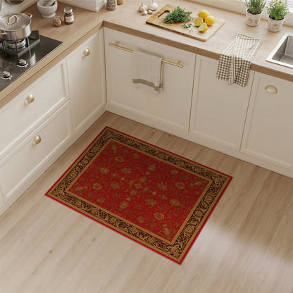 Red Floral Persian Area Rug