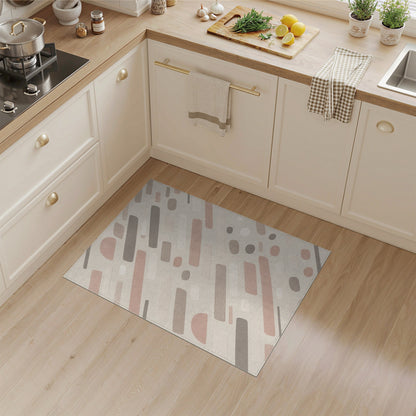 Neutral Blush Geometric Area Rug