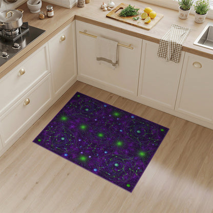 Abstract Area Purple Cosmic Constellation Area Rug