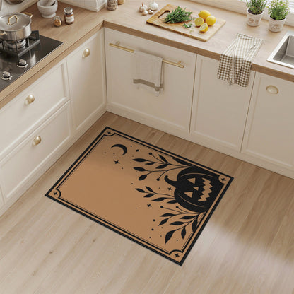 Vintage Pumpkin Moon Area Rug