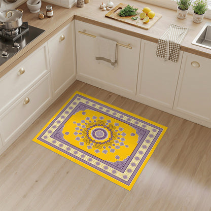Yellow Persian Medallion Area Rug