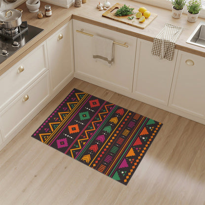Vibrant Multi-Color Tribal Geometric Area Rug