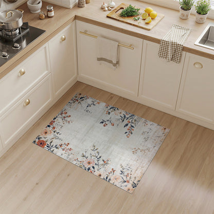 Vintage Floral Beige No. 18 Area Rug