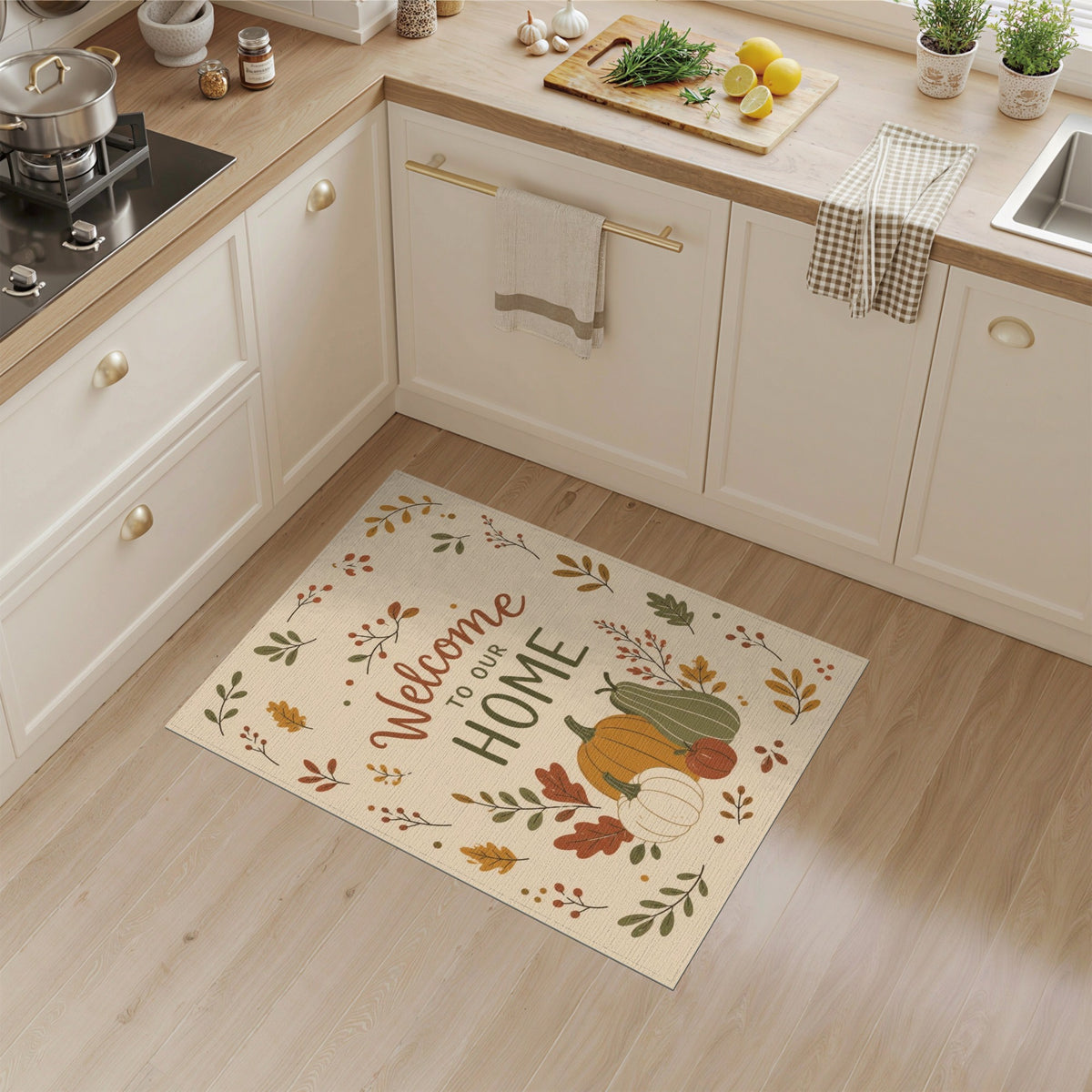 Autumn Harvest Welcome Area Rug