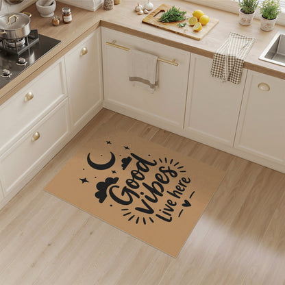 Good Vibes Live Here Boho Moon Rug