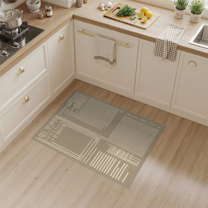 Geometric Beige Area Rug