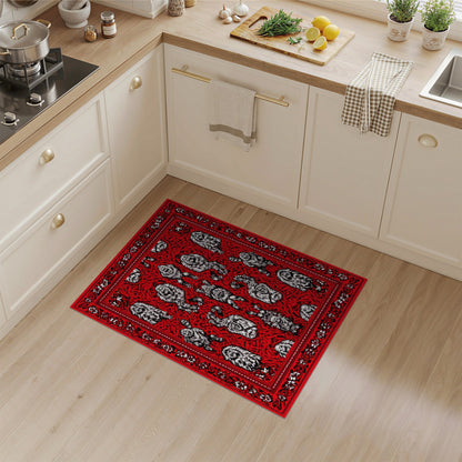 Red Monkey Bandana Area Rug
