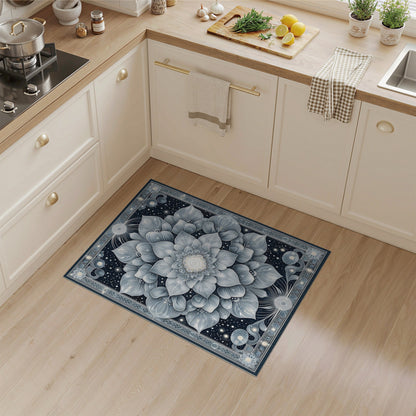 Blue Lotus Mandala Area Rug