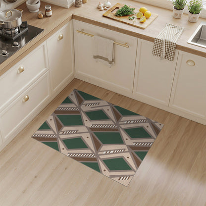 Geometric Lattice Diamond Area Rug