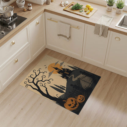 Multi-color and Patterns Haunted Mansion Halloween Area Rug