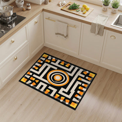 Geometric Candy Corn Maze Area Rug