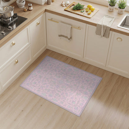 Pink Floral Vintage Area Rug