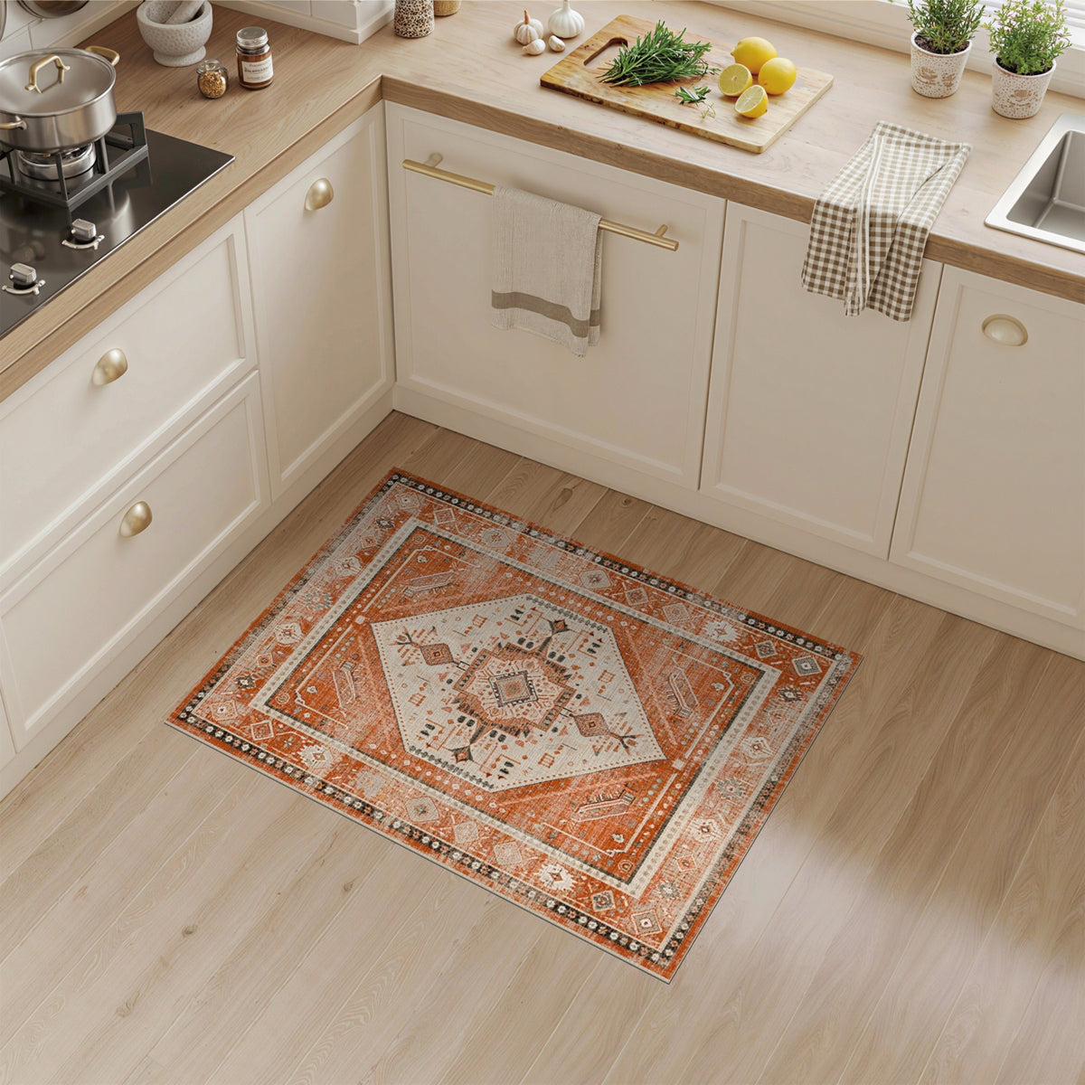 Heritage Tribal Orange Heritage Tribal Diamond Area Rug