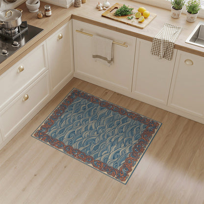 Blue Wave Coastal Area Rug
