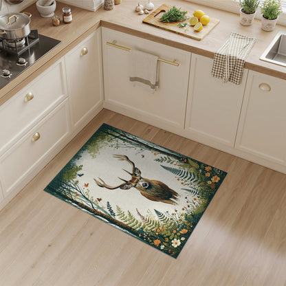 Majestic Deer Woodland Area Rug